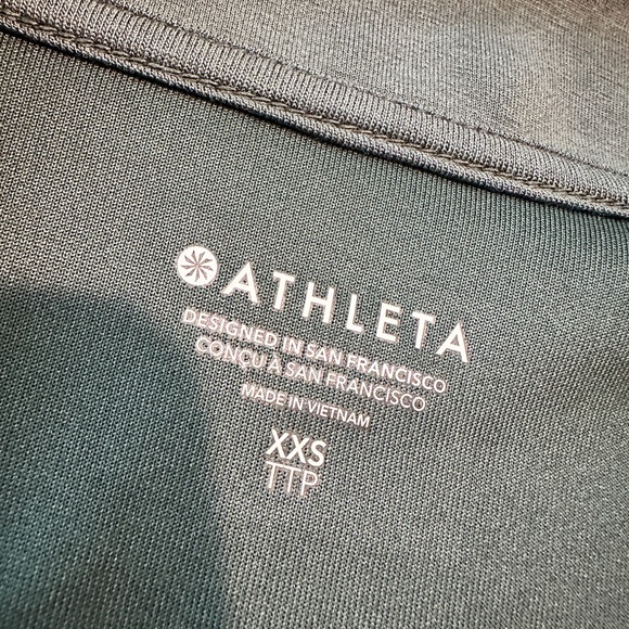 Athleta Seasoft Quarter Zip Sweatshirt Size XXS Olive Green - Picture 5 of 9